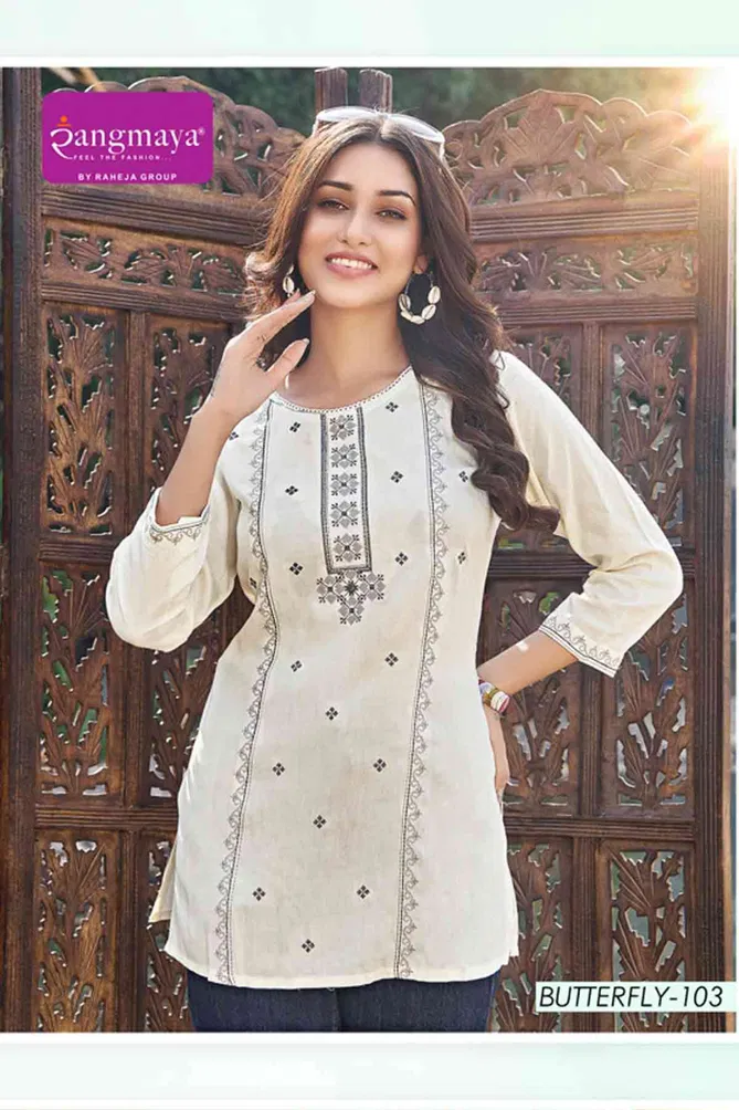 Butterfly By Rangmaya Rayon Tunic Ladies Top Suppliers In India